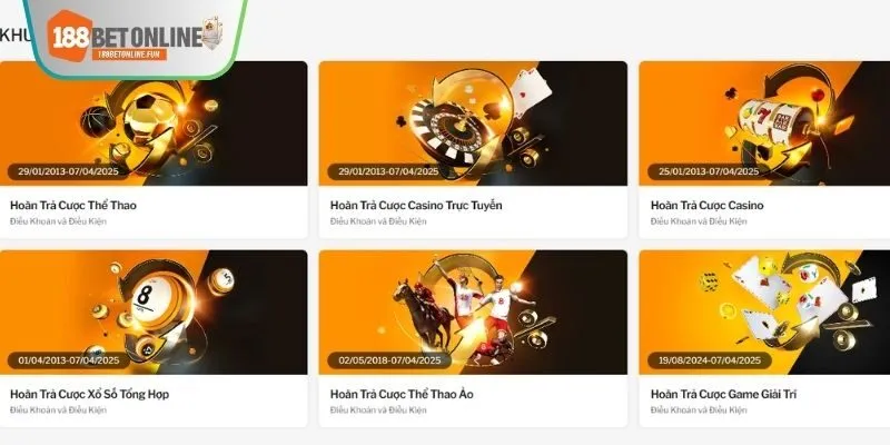 Chính sách hoàn trả tiền cược đạt tỷ lệ thanh toán siêu khủng 